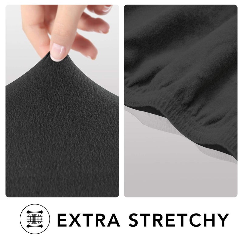 PureFit Super Stretch Sofa Slipcover â€“ Spandex Non Slip Soft Couch Sofa Cover, Washable Furniture Protector with Non Skid Foam and Elastic Bottom for Kids, Pets ï¼ˆLoveseat, Dark Grayï¼‰ - Image 4